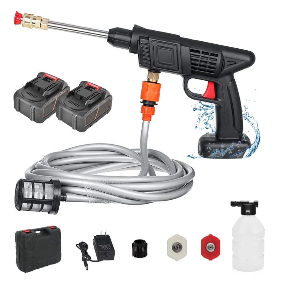 Hidrolavadora portátil potente 2 baterías 48w