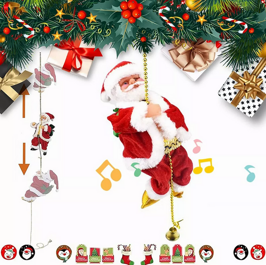 Santa Claus Musical de Navidad,  Sube y Baja cuerda